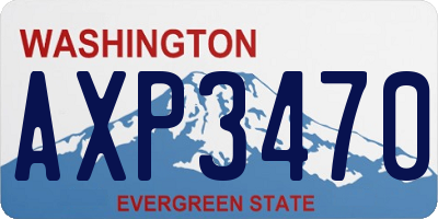 WA license plate AXP3470
