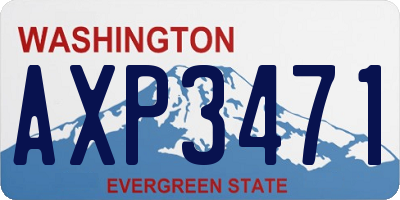 WA license plate AXP3471