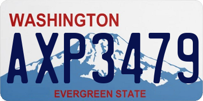 WA license plate AXP3479