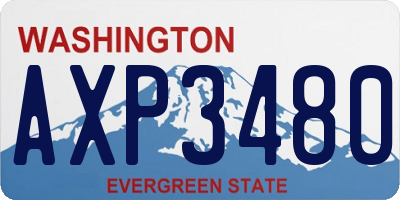 WA license plate AXP3480