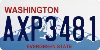 WA license plate AXP3481