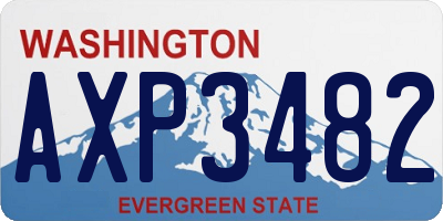 WA license plate AXP3482