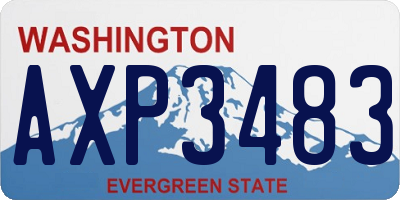 WA license plate AXP3483