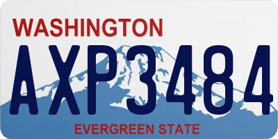 WA license plate AXP3484