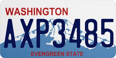 WA license plate AXP3485