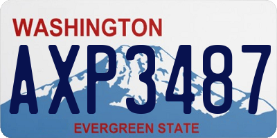 WA license plate AXP3487