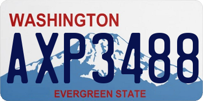 WA license plate AXP3488
