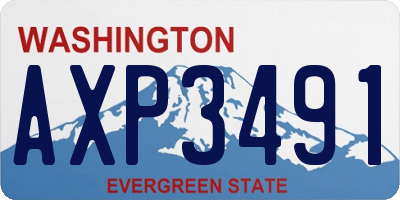 WA license plate AXP3491