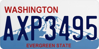 WA license plate AXP3495
