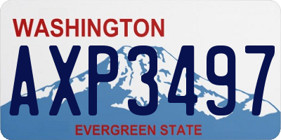 WA license plate AXP3497