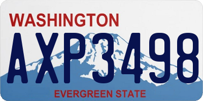 WA license plate AXP3498