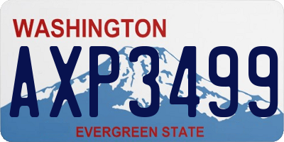 WA license plate AXP3499