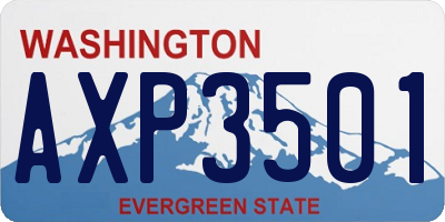 WA license plate AXP3501
