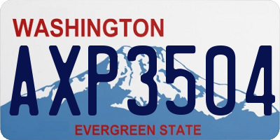 WA license plate AXP3504