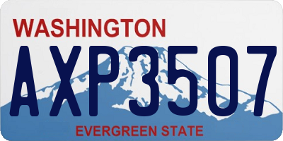 WA license plate AXP3507