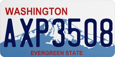 WA license plate AXP3508