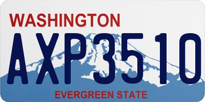 WA license plate AXP3510