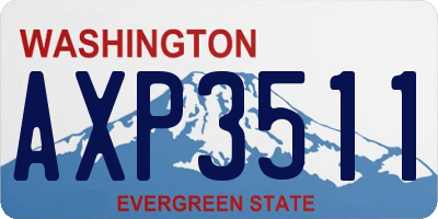 WA license plate AXP3511