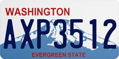 WA license plate AXP3512