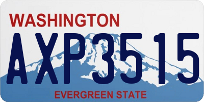 WA license plate AXP3515