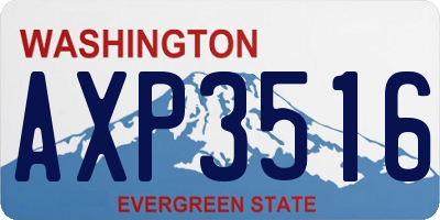 WA license plate AXP3516