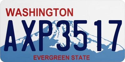 WA license plate AXP3517