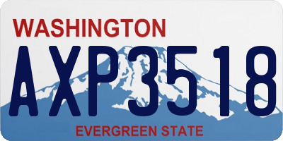 WA license plate AXP3518