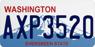 WA license plate AXP3520