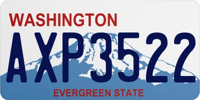 WA license plate AXP3522