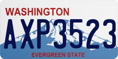 WA license plate AXP3523
