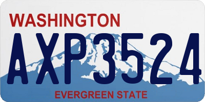 WA license plate AXP3524