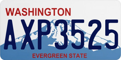 WA license plate AXP3525