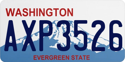 WA license plate AXP3526