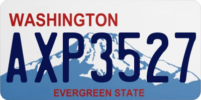 WA license plate AXP3527