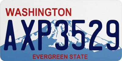 WA license plate AXP3529