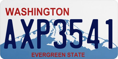 WA license plate AXP3541