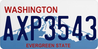 WA license plate AXP3543