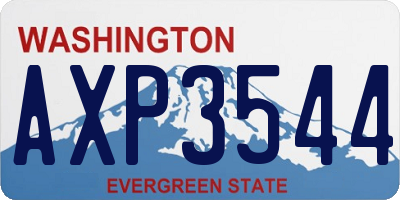 WA license plate AXP3544