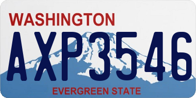 WA license plate AXP3546