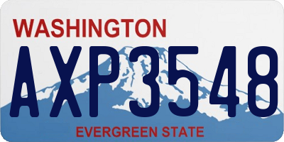 WA license plate AXP3548
