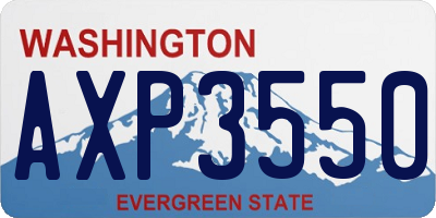 WA license plate AXP3550