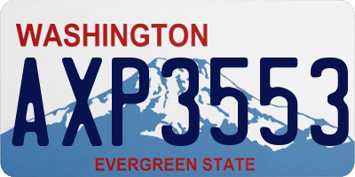 WA license plate AXP3553