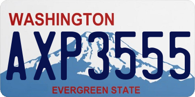 WA license plate AXP3555