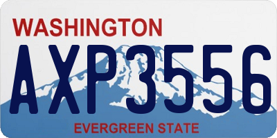WA license plate AXP3556