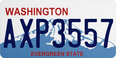 WA license plate AXP3557