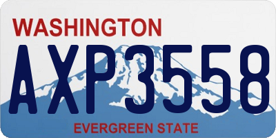 WA license plate AXP3558