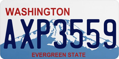 WA license plate AXP3559