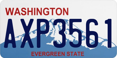 WA license plate AXP3561