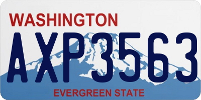 WA license plate AXP3563