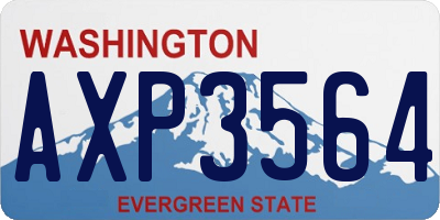 WA license plate AXP3564
